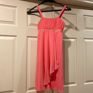 Coral girls formal dress